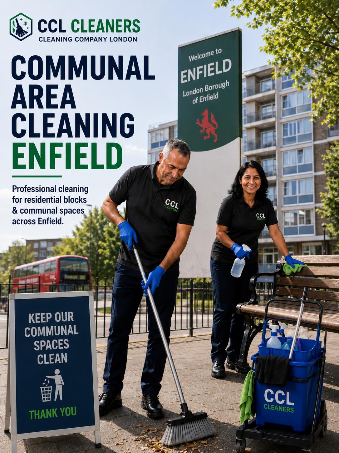 communal area cleaning residential blocks enfield town