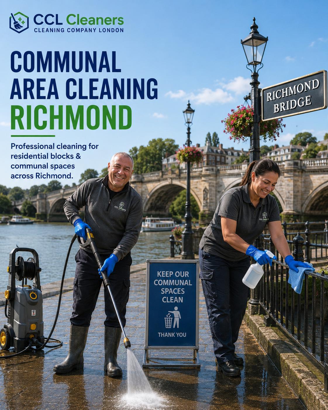 communal area cleaning richmond block cleaning