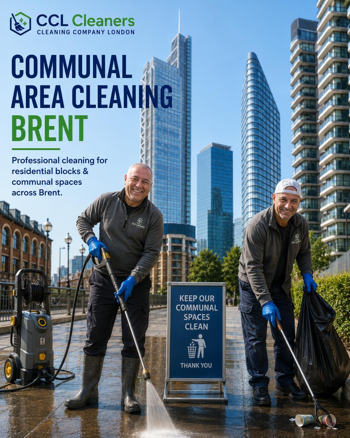 communal area cleaning in residential blocks in Brent
