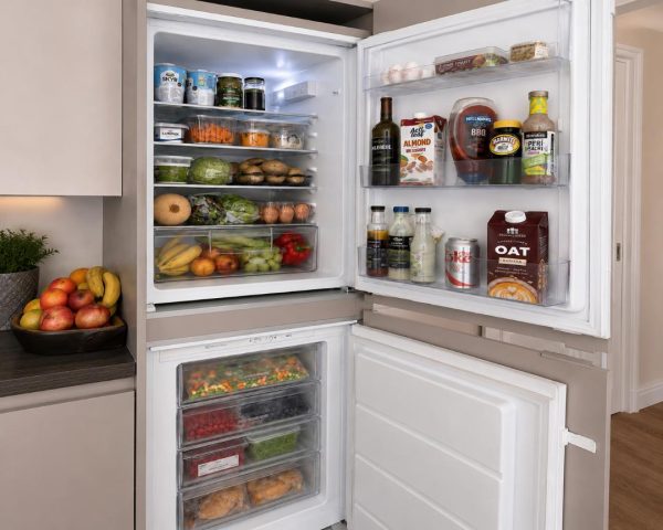 cleaned and organized fridge
